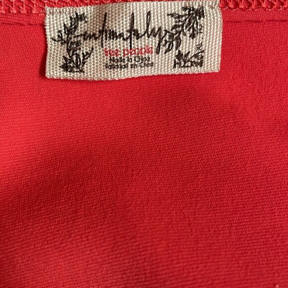 Free People Low V Neck Coral Pink Bodysuit XL New - Picture 6 of 8